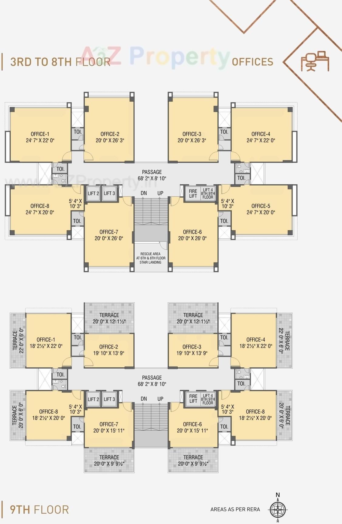 Layout of real estate project Inceptum located at Makarba, Ahmedabad, Gujarat