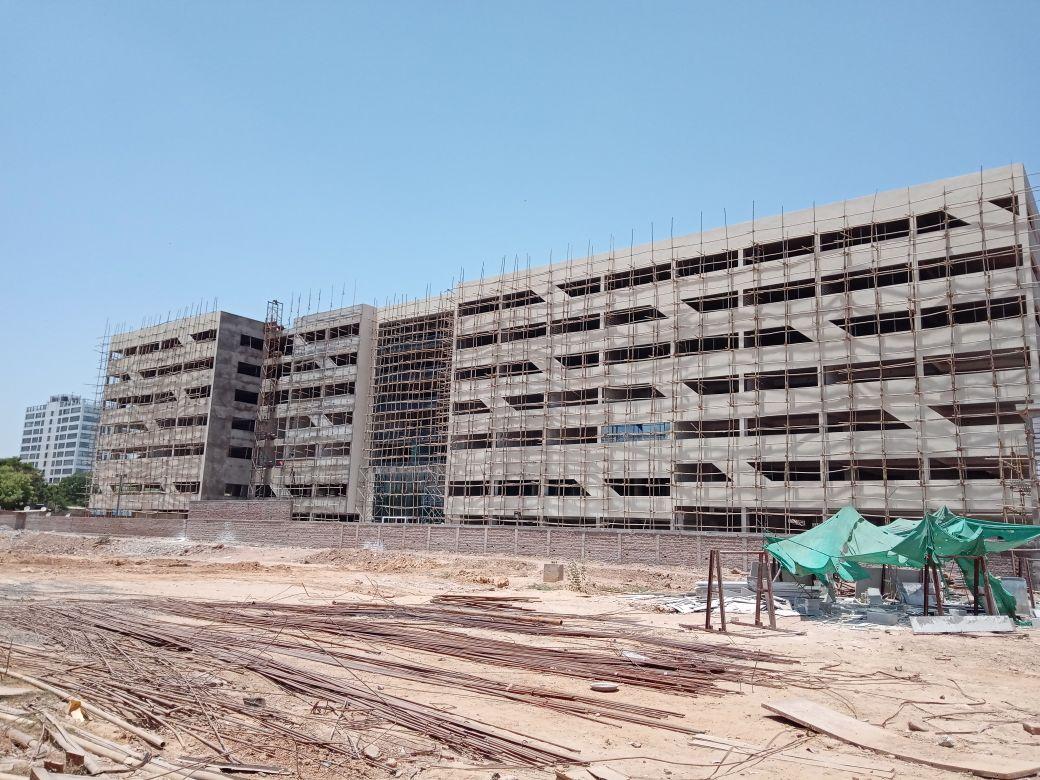 18361_const of real estate project Indraprasth Business Park located at Makarba, Ahmedabad, Gujarat