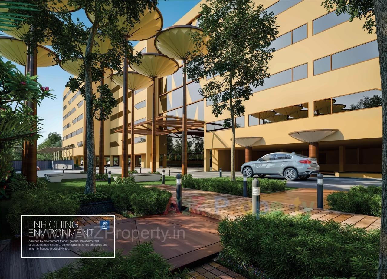 3D Elevation of real estate project Indraprasth Business Park located at Makarba, Ahmedabad, Gujarat