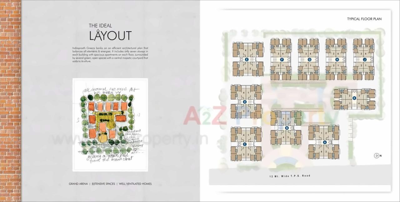 Layout of real estate project Indraprasth Greens located at Vejalpur, Ahmedabad, Gujarat