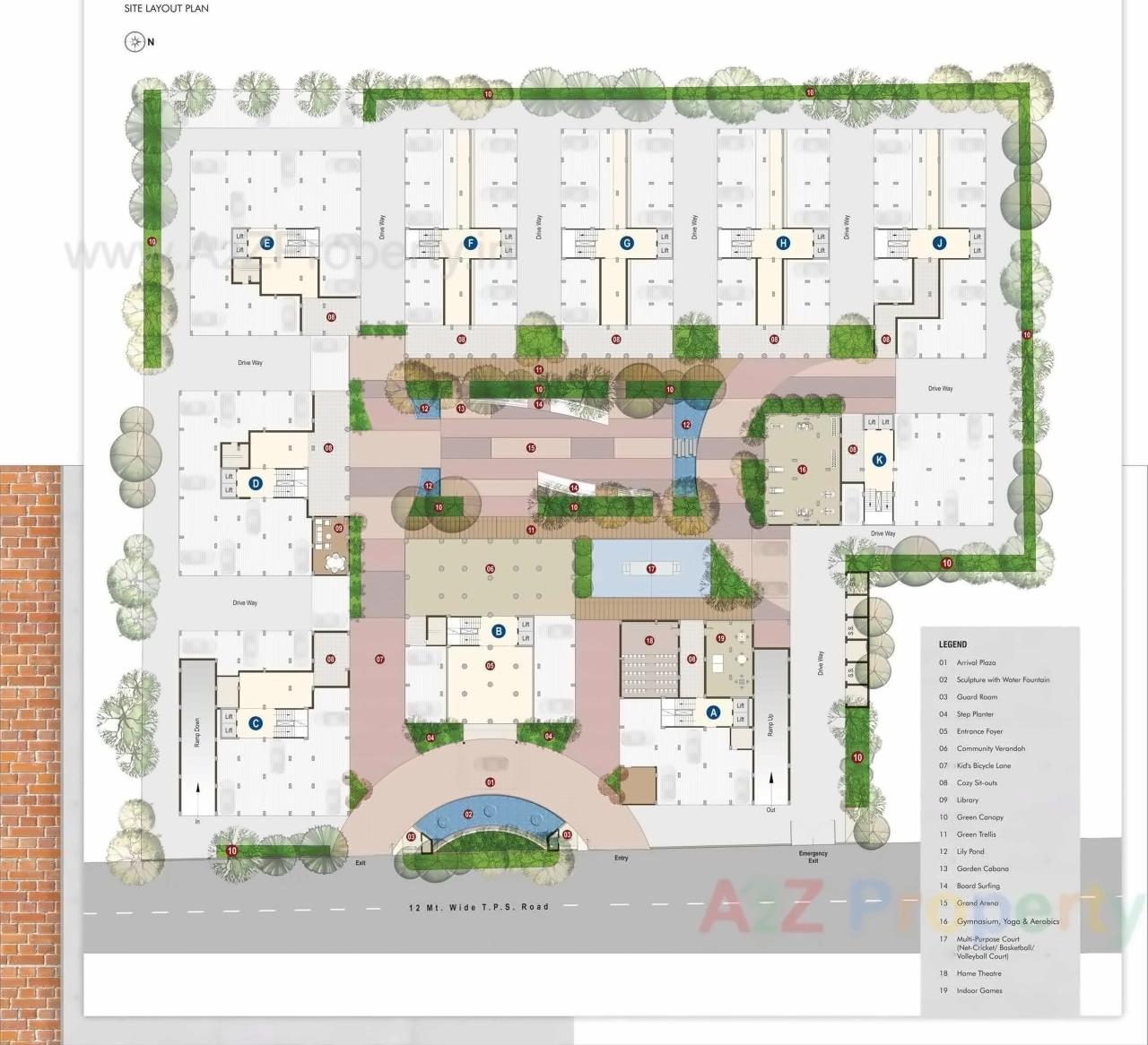 Layout of real estate project Indraprasth Greens located at Vejalpur, Ahmedabad, Gujarat
