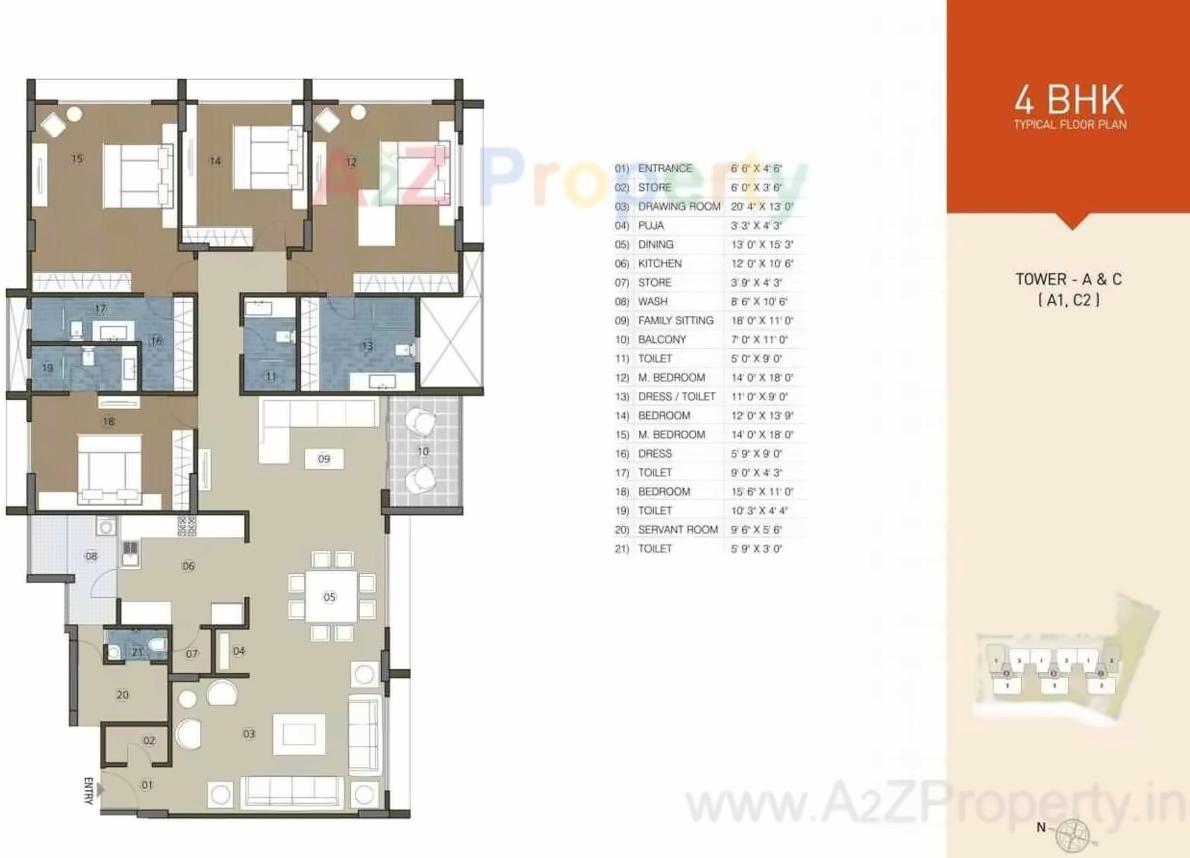 Layout of real estate project Indraprasth Gulmohar located at Vastrapur, Ahmedabad, Gujarat
