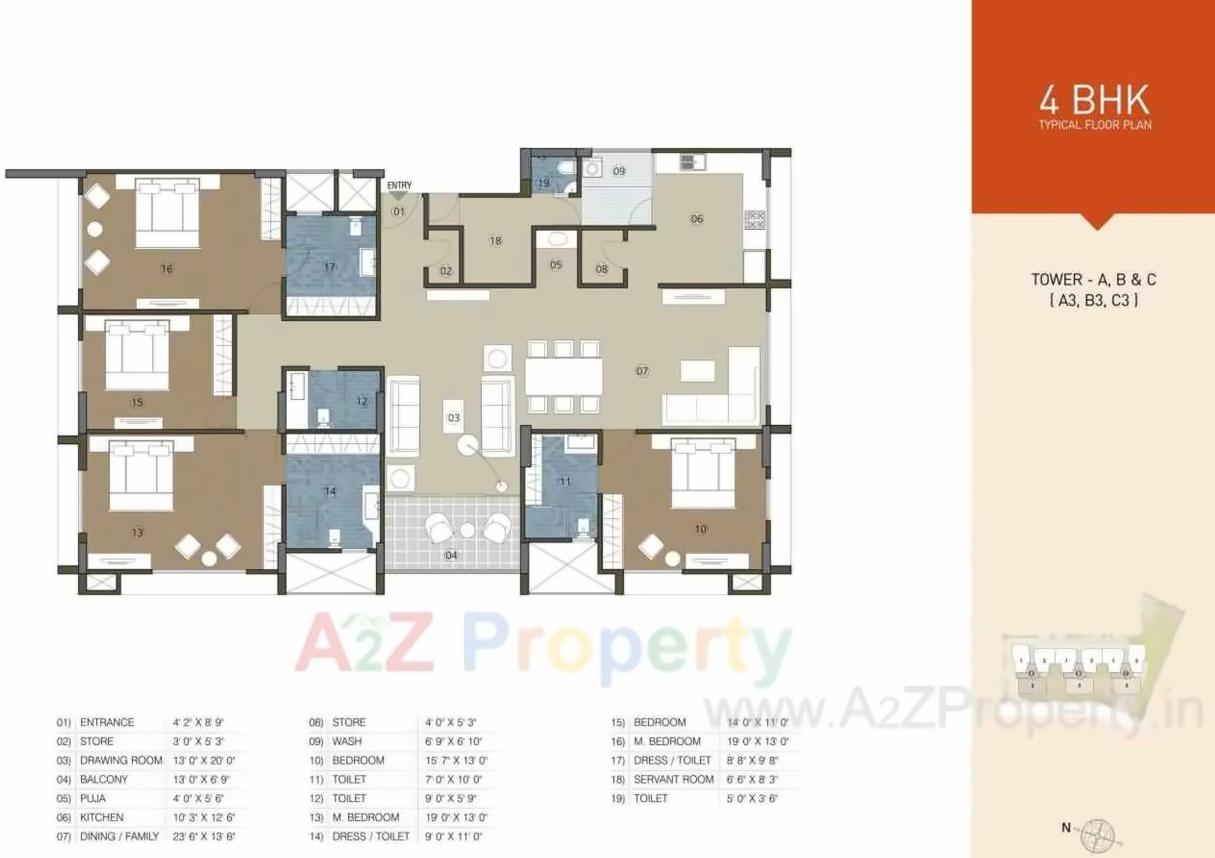 Layout of real estate project Indraprasth Gulmohar located at Vastrapur, Ahmedabad, Gujarat