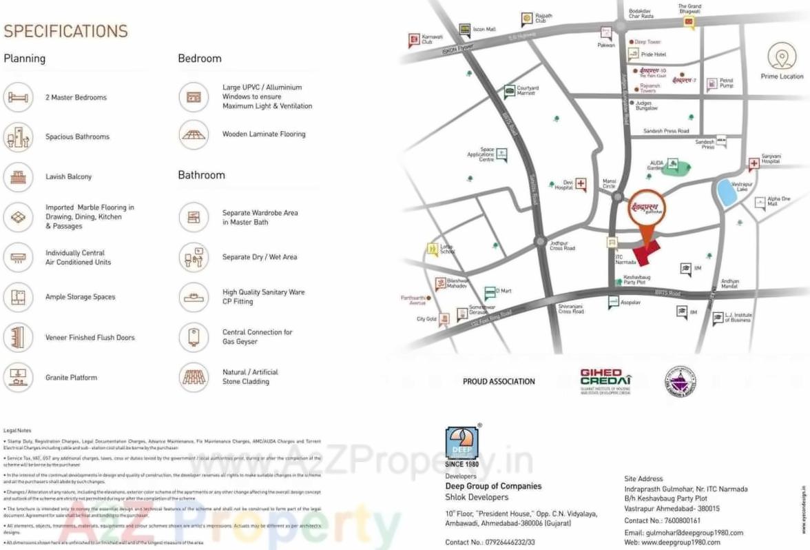  of real estate project Indraprasth Gulmohar located at Vastrapur, Ahmedabad, Gujarat
