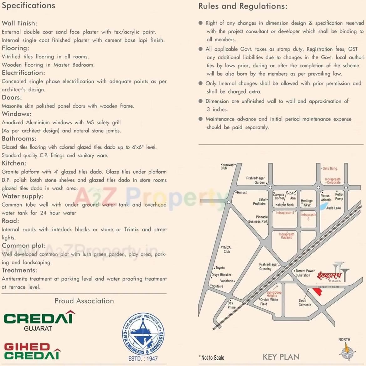  of real estate project Indraprasth Homes located at Makarba, Ahmedabad, Gujarat