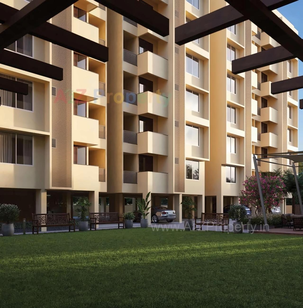 3D Elevation of real estate project Indraprasth Homes located at Makarba, Ahmedabad, Gujarat