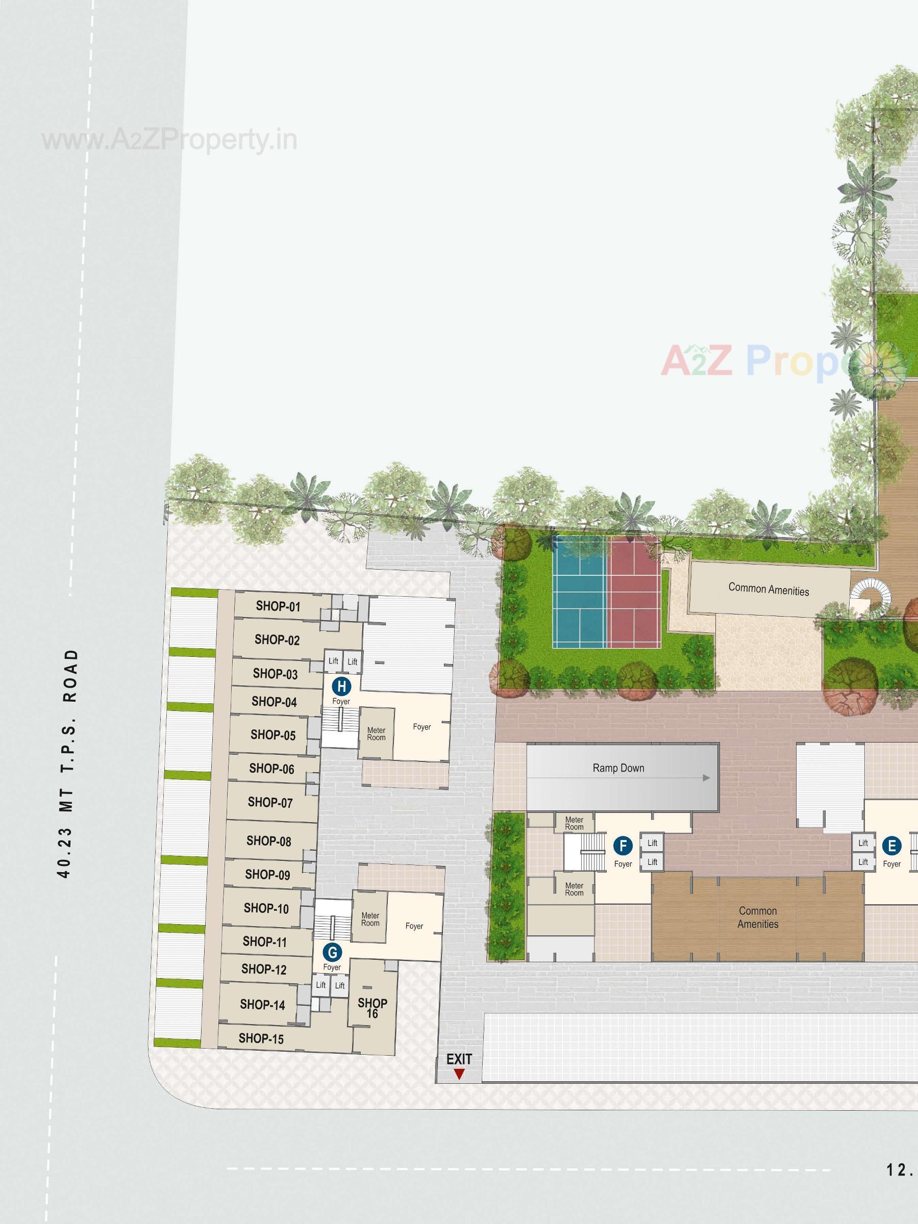 Layout of real estate project Indraprasth Saptak located at Vadaj, Ahmedabad, Gujarat