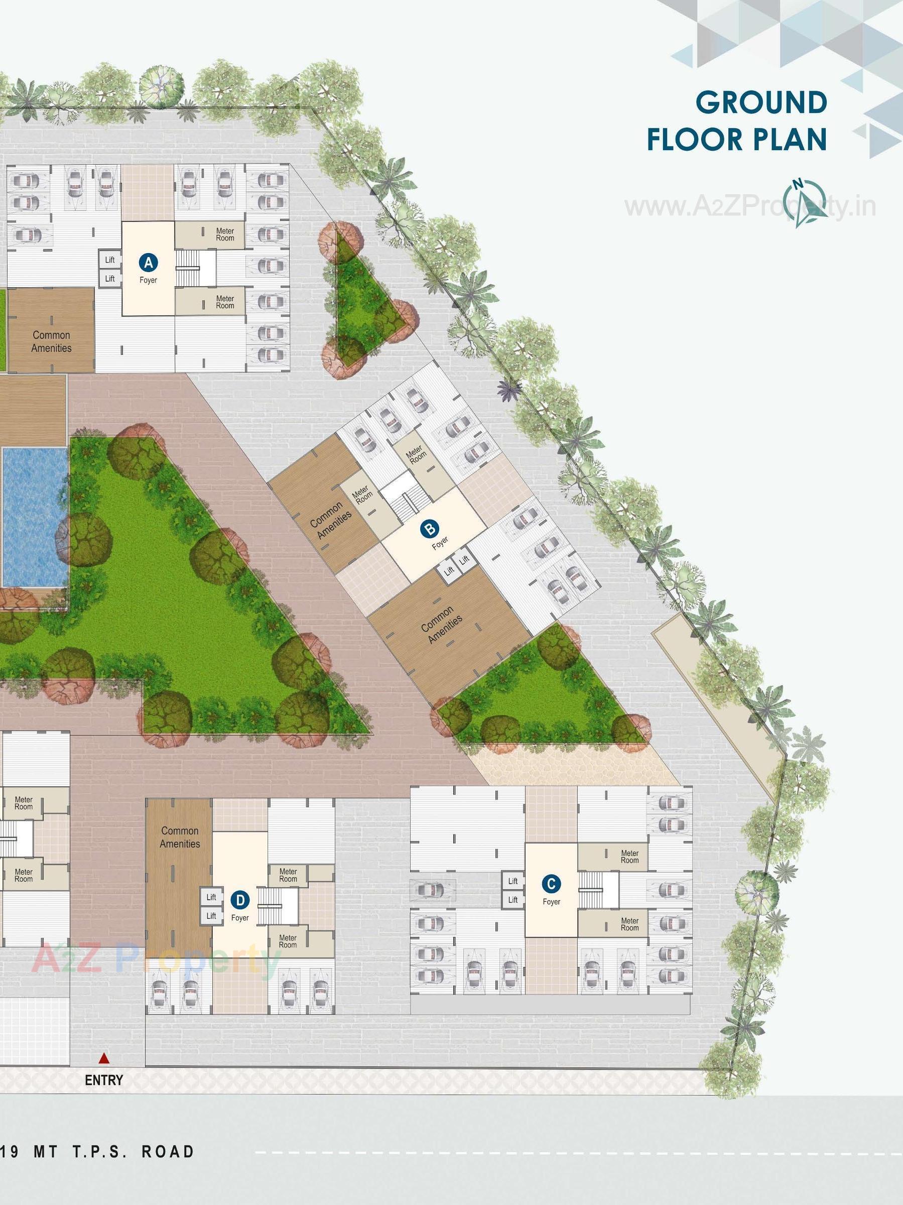Layout of real estate project Indraprasth Saptak located at Vadaj, Ahmedabad, Gujarat