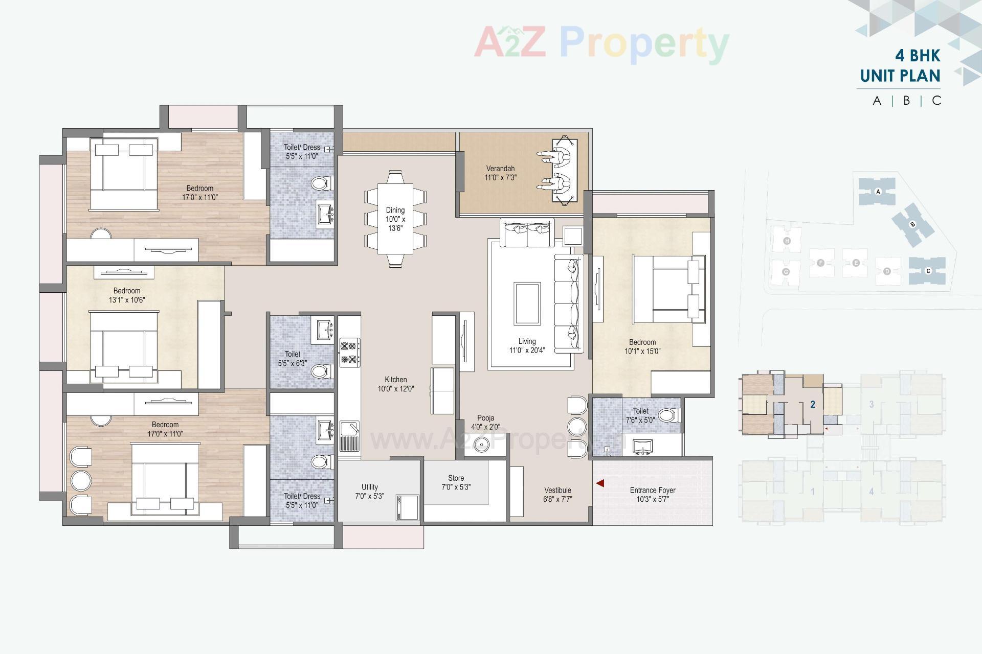 Layout of real estate project Indraprasth Saptak located at Vadaj, Ahmedabad, Gujarat