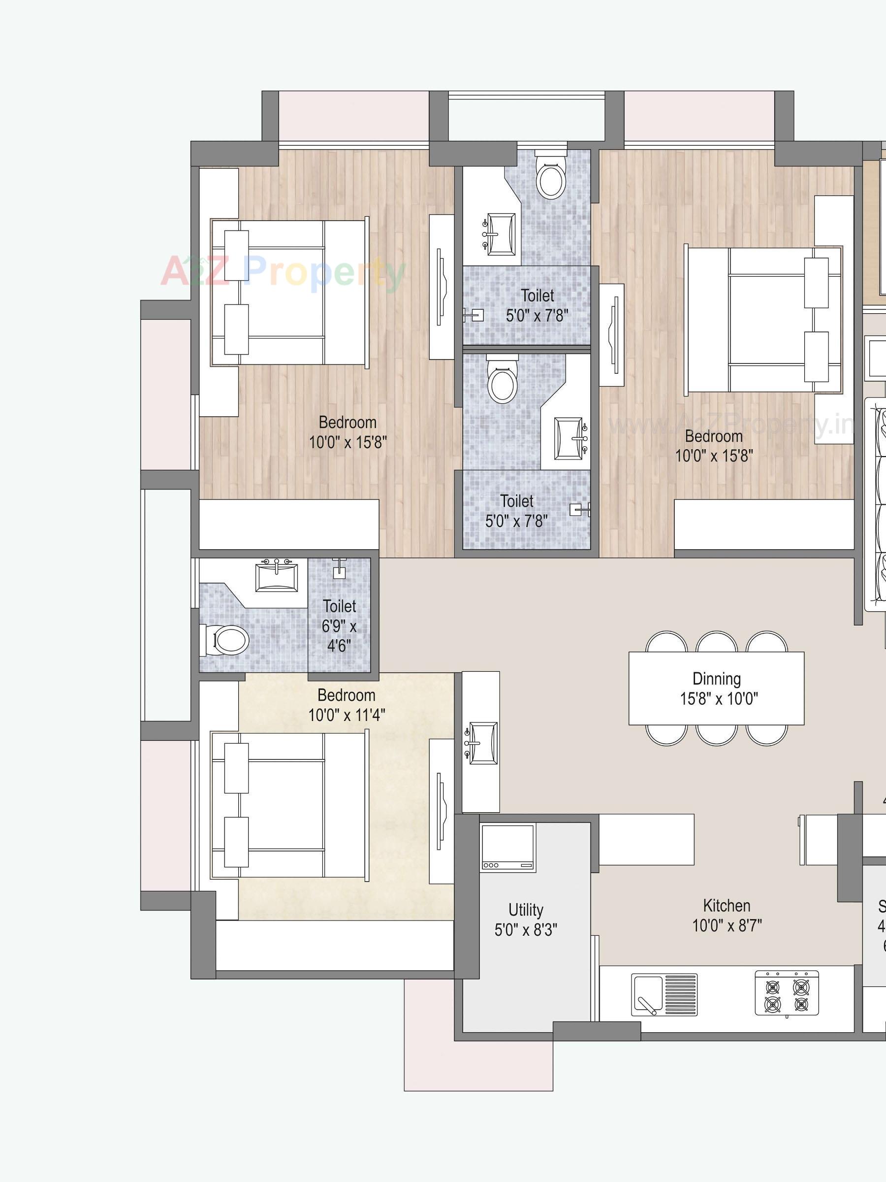 Layout of real estate project Indraprasth Saptak located at Vadaj, Ahmedabad, Gujarat