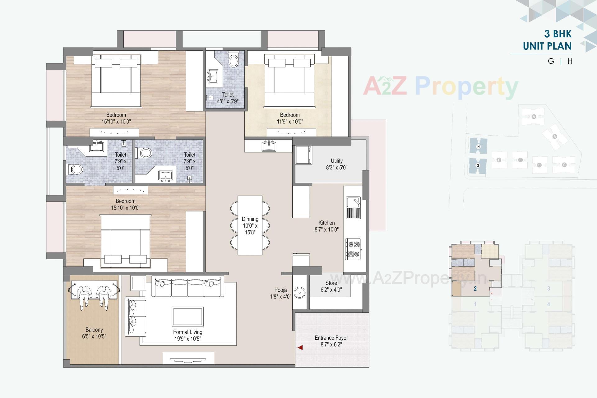 Layout of real estate project Indraprasth Saptak located at Vadaj, Ahmedabad, Gujarat
