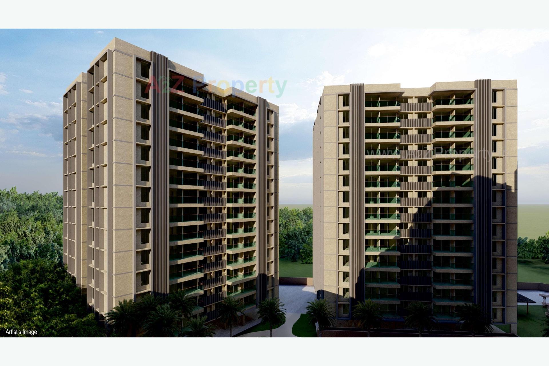 3D Elevation of real estate project Indraprasth Saptak located at Vadaj, Ahmedabad, Gujarat