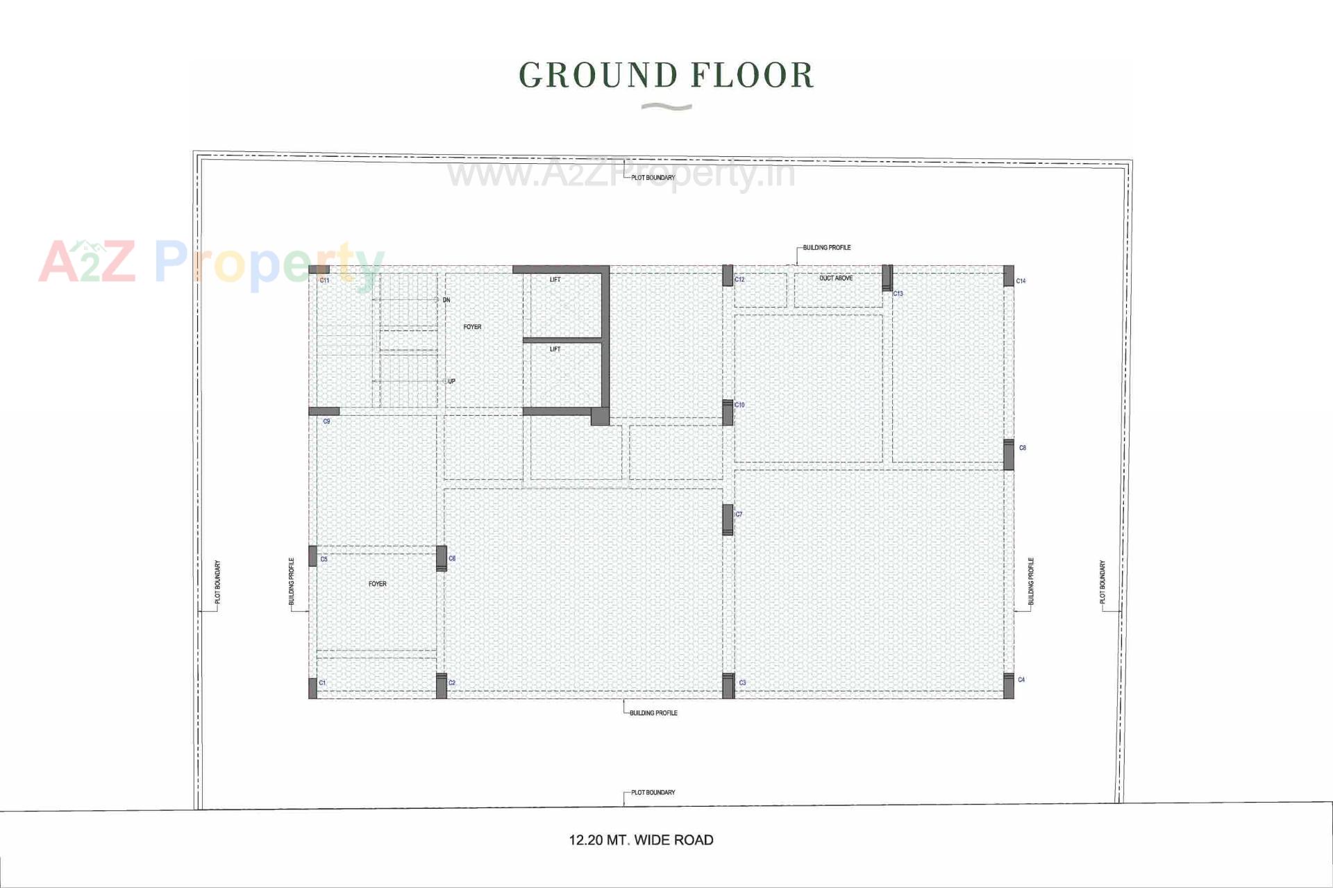Layout of real estate project Infinity Baisharan located at Memnagar, Ahmedabad, Gujarat