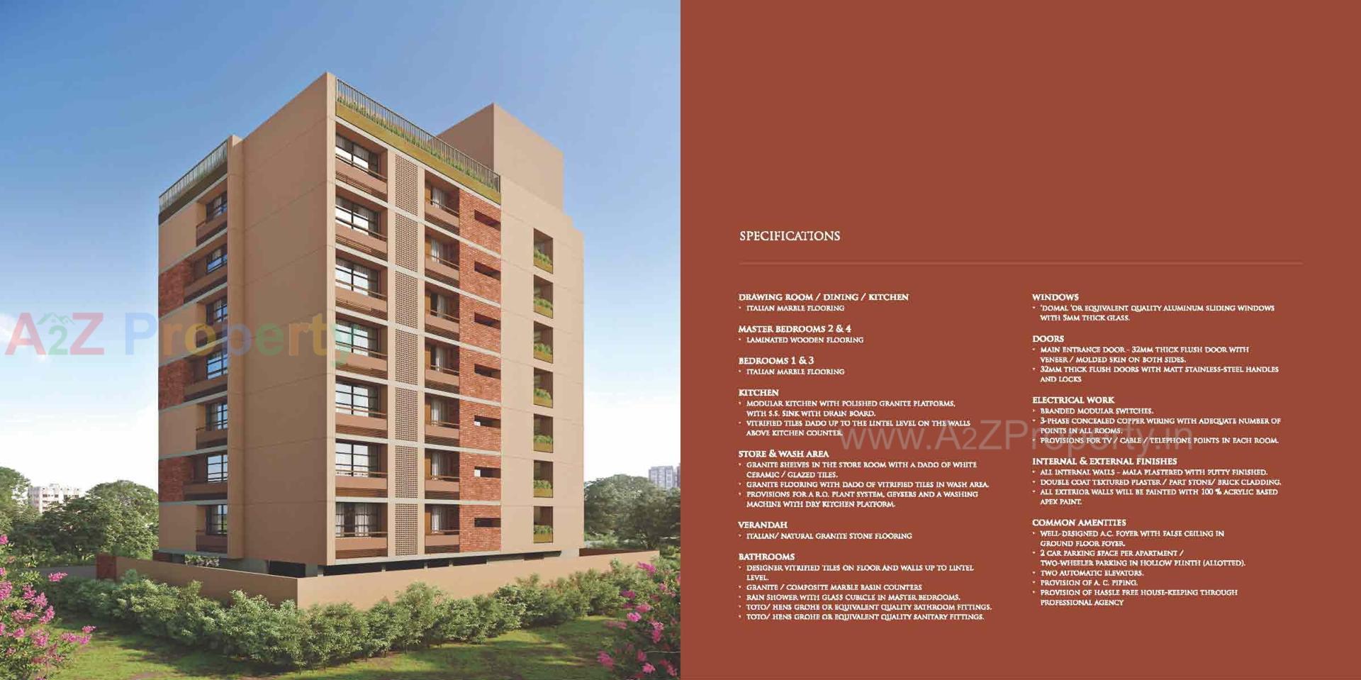 3D Elevation of real estate project Infinity Baisharan located at Memnagar, Ahmedabad, Gujarat