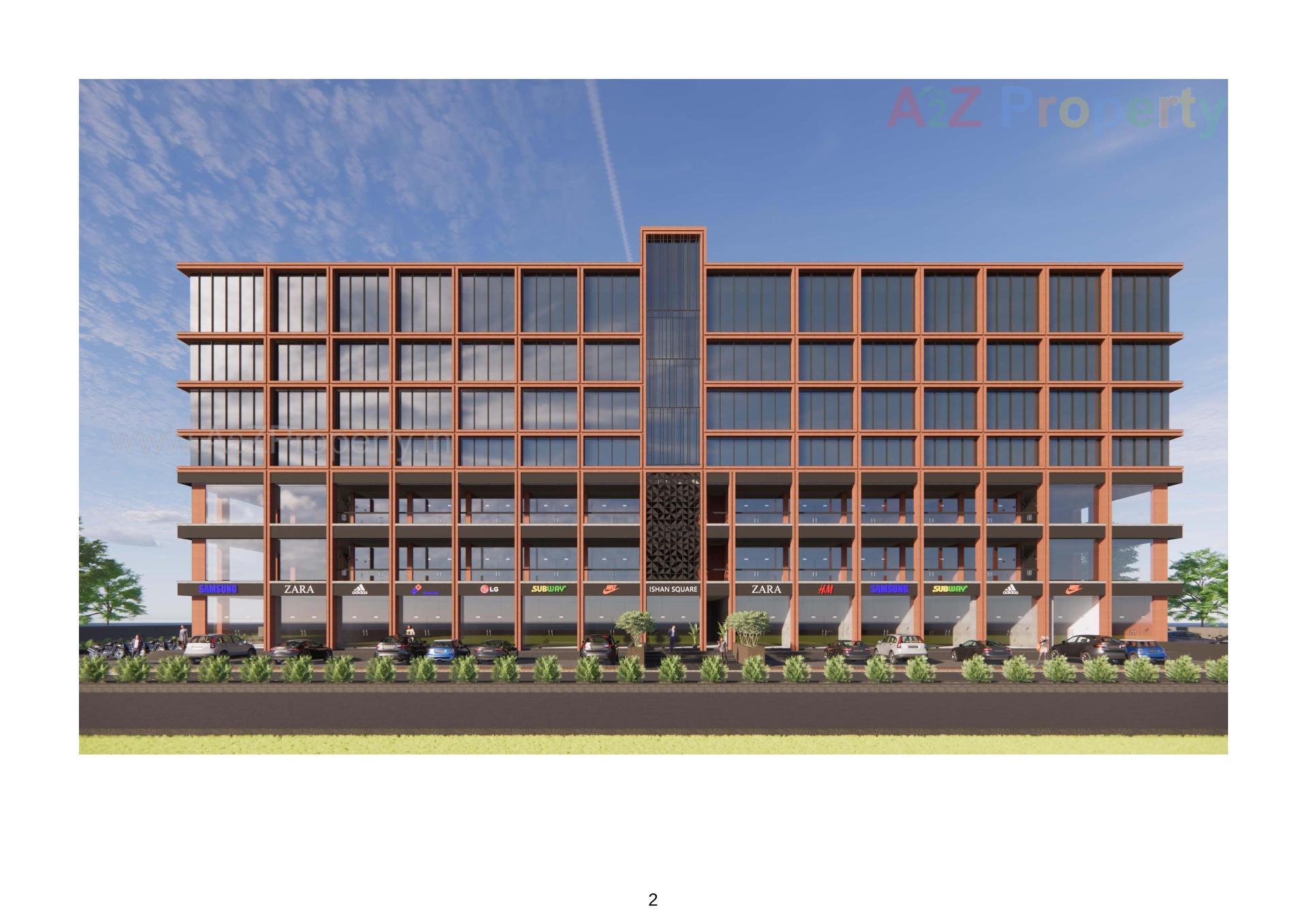 3D Elevation of real estate project Ishan Square located at Chandkheda, Ahmedabad, Gujarat