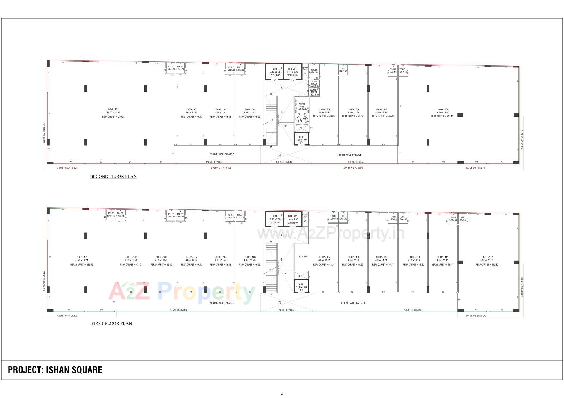 Layout of real estate project Ishan Square located at Chandkheda, Ahmedabad, Gujarat