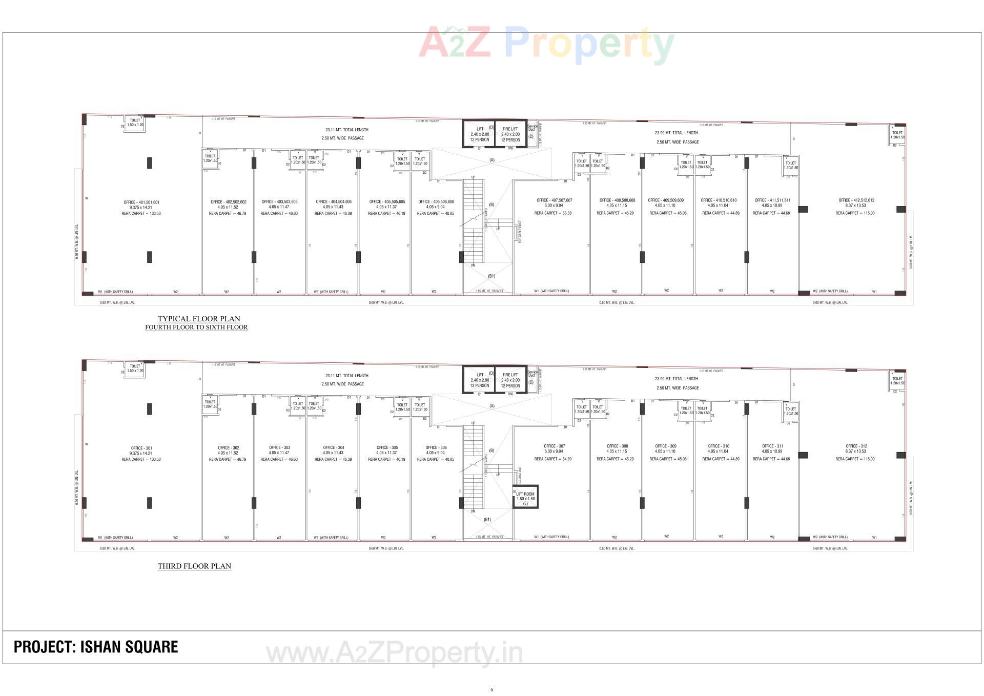 Layout of real estate project Ishan Square located at Chandkheda, Ahmedabad, Gujarat