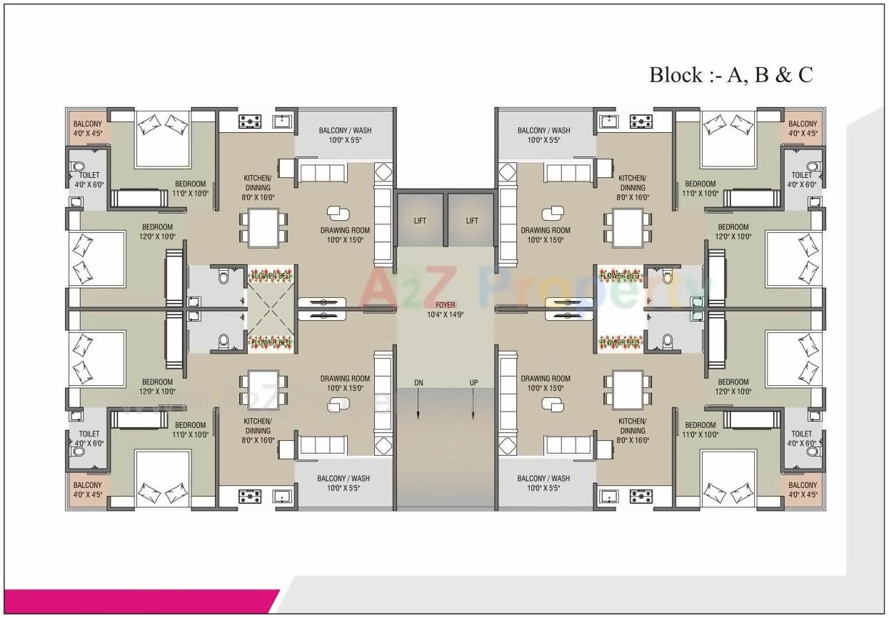 Layout of real estate project Ishvar Icon located at Nikol, Ahmedabad, Gujarat