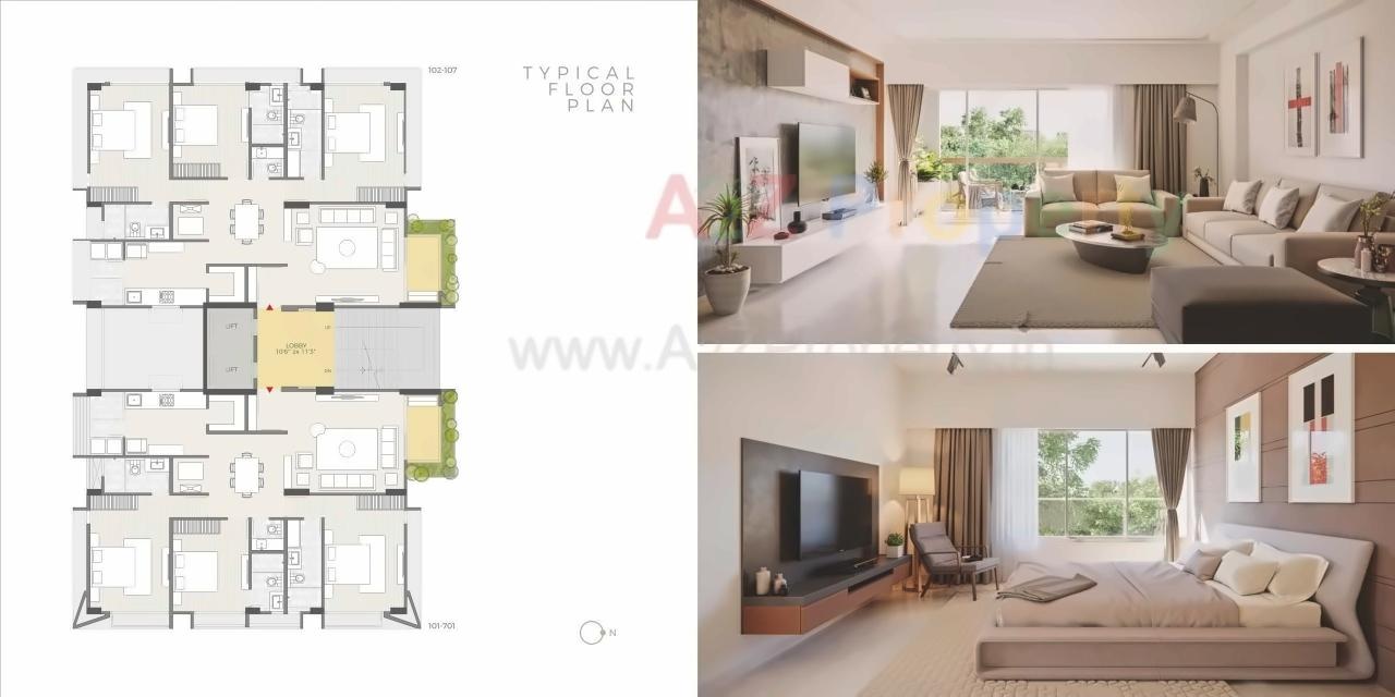Layout of real estate project Ivory located at Changispur, Ahmedabad, Gujarat