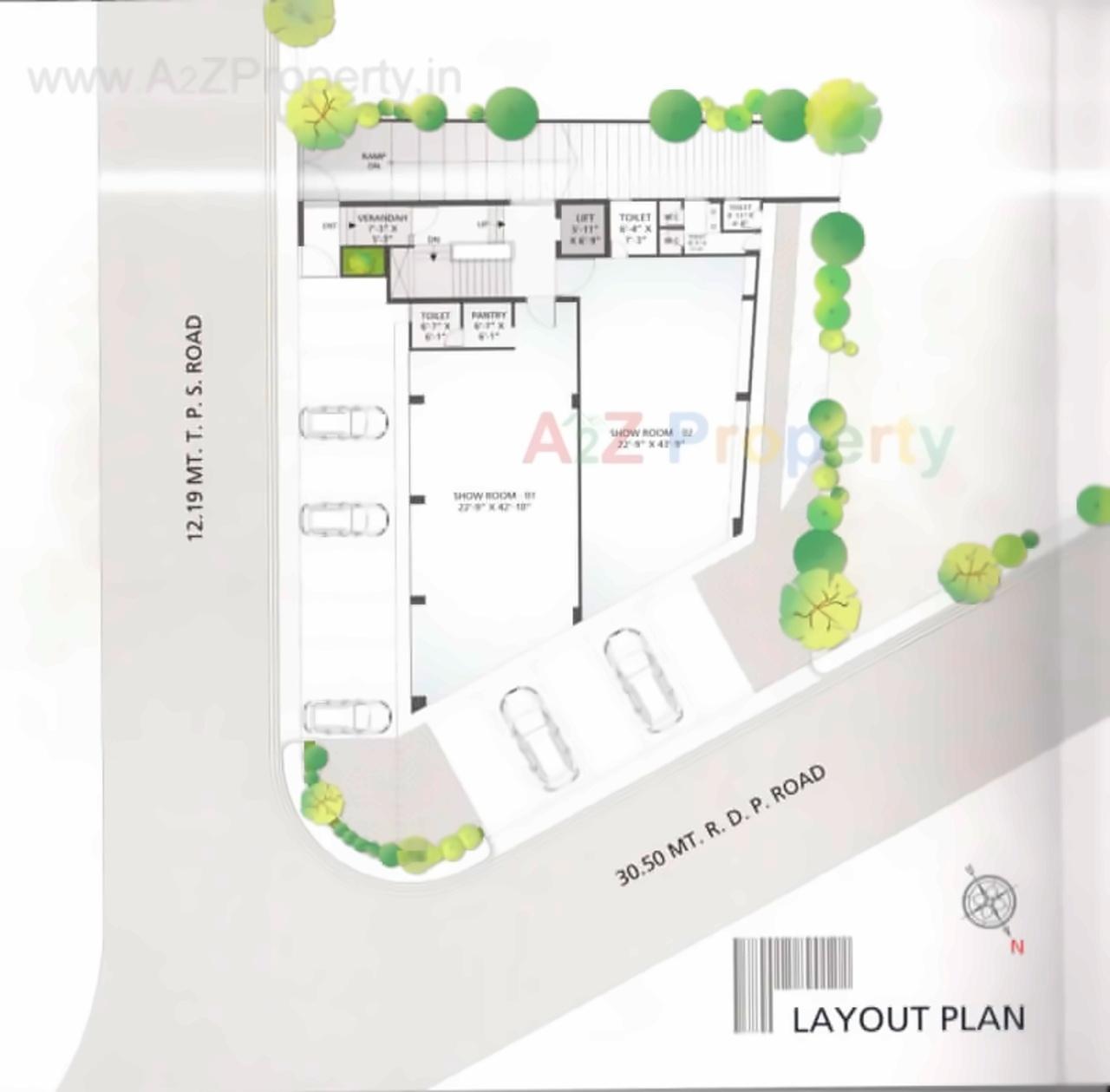 Layout of real estate project J P 12th Business Hub located at City, Ahmedabad, Gujarat