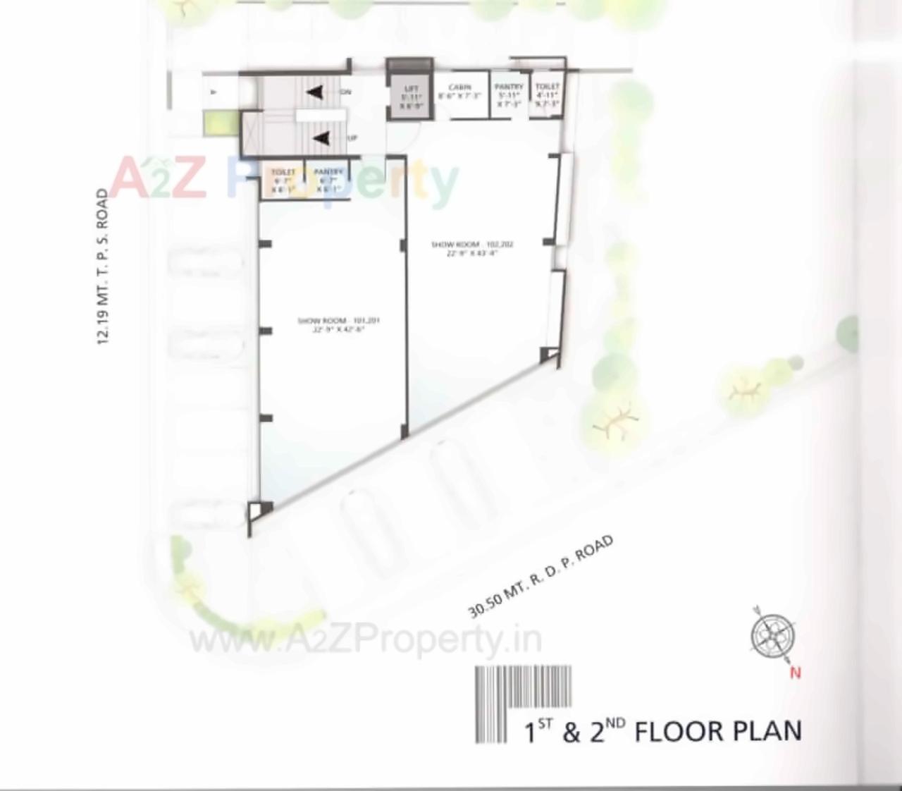 Layout of real estate project J P 12th Business Hub located at City, Ahmedabad, Gujarat