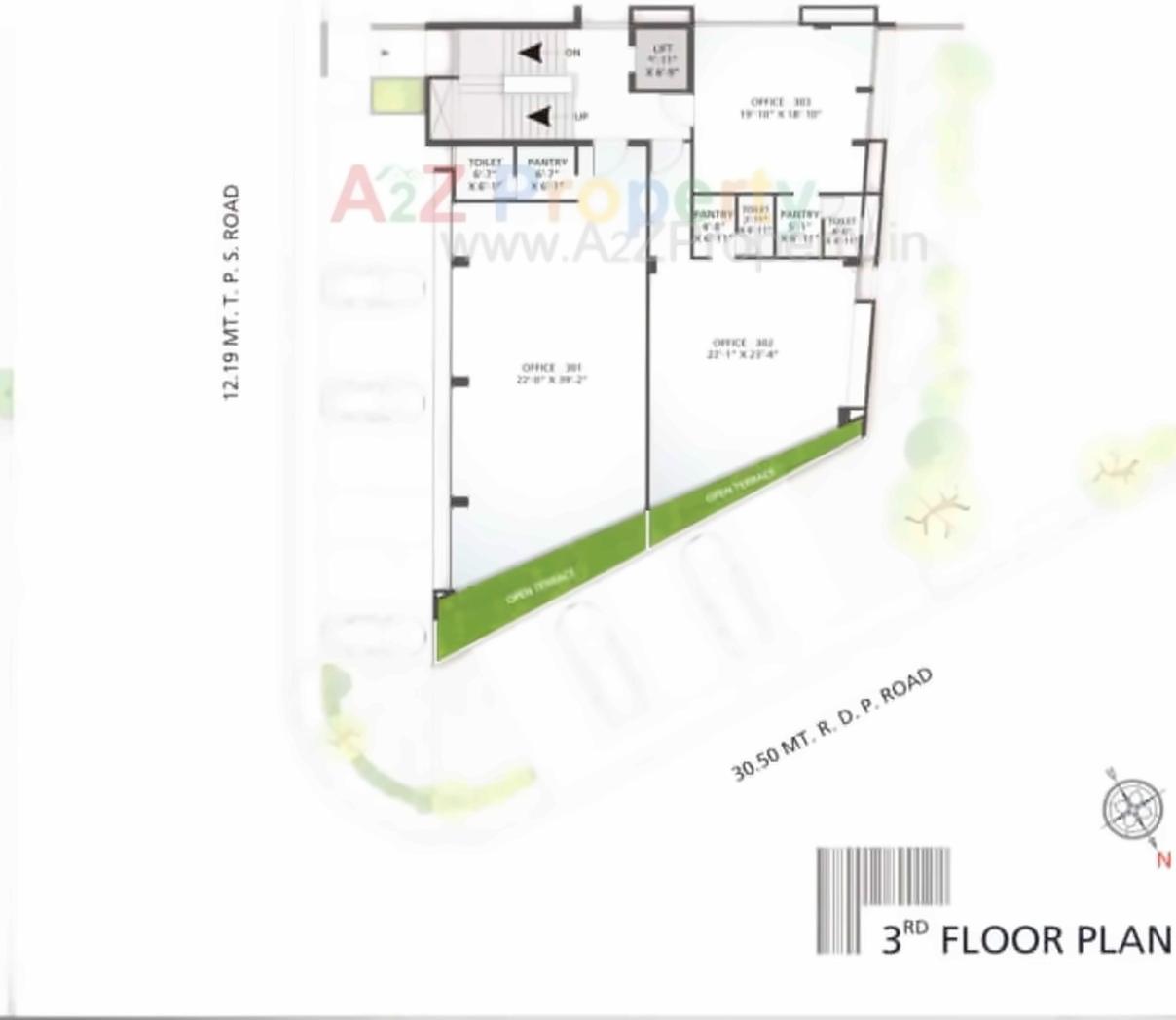 Layout of real estate project J P 12th Business Hub located at City, Ahmedabad, Gujarat