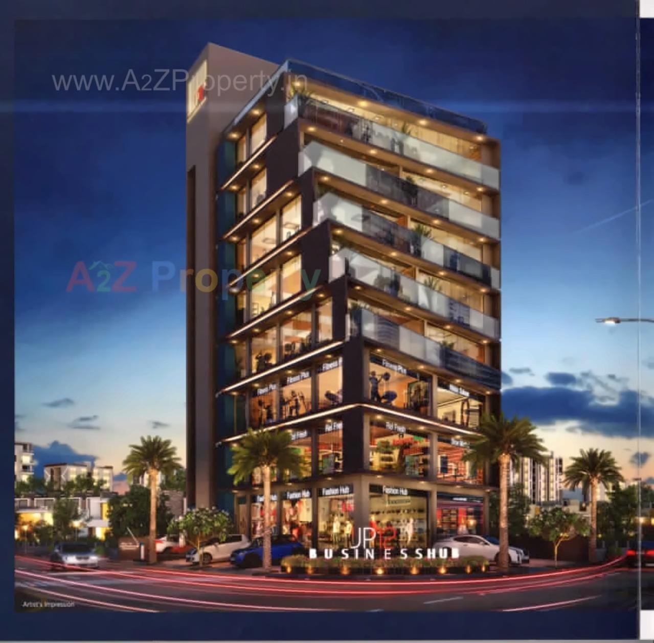 3D Elevation of real estate project J P 12th Business Hub located at City, Ahmedabad, Gujarat