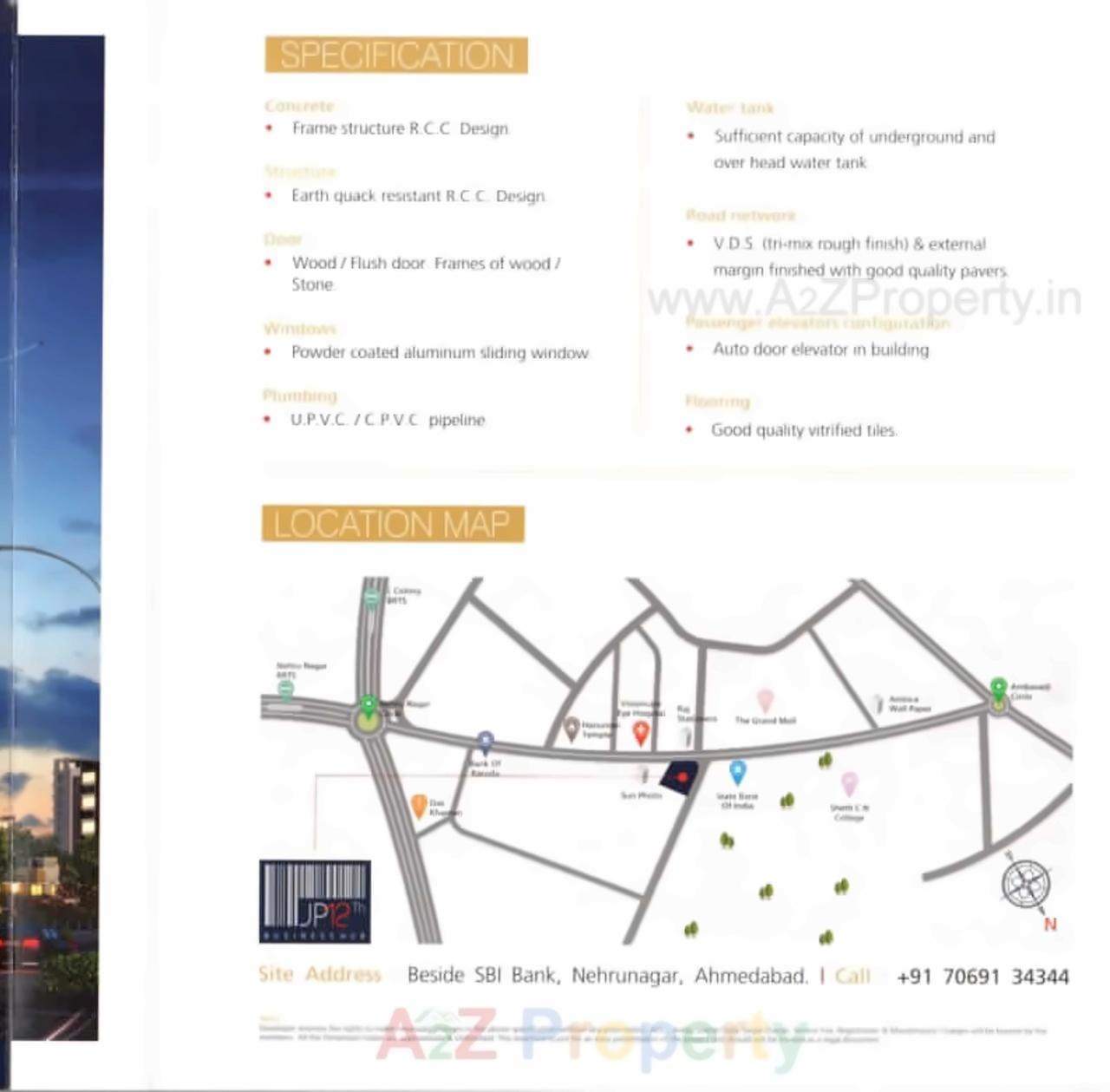  of real estate project J P 12th Business Hub located at City, Ahmedabad, Gujarat