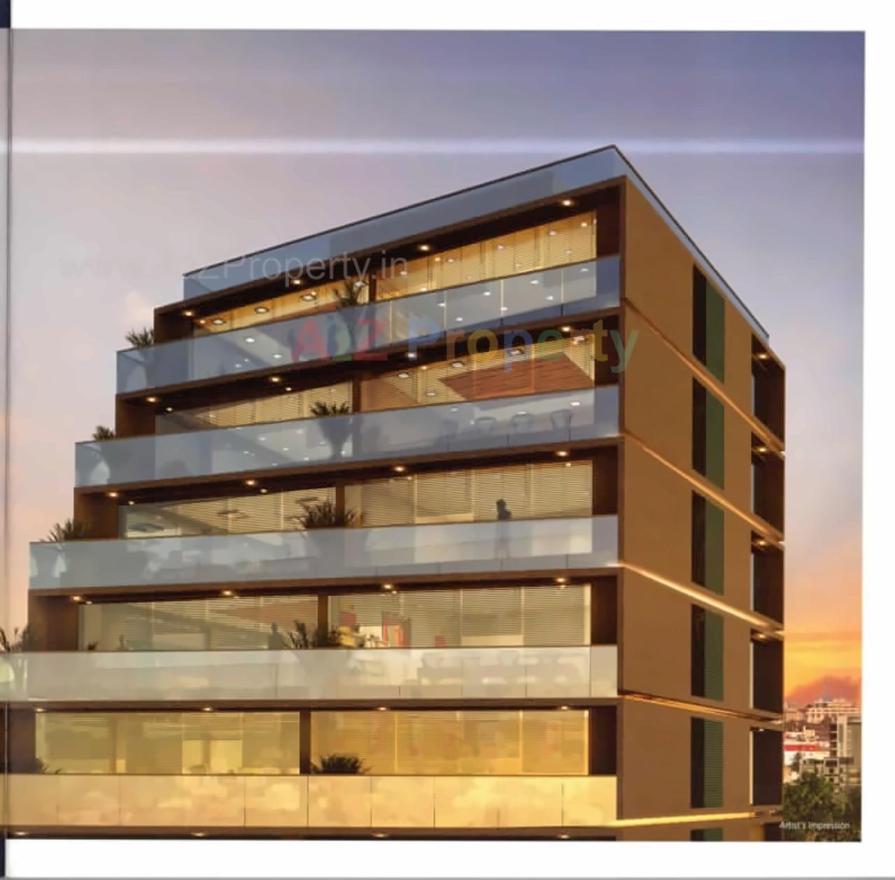 3D Elevation of real estate project J P 12th Business Hub located at City, Ahmedabad, Gujarat