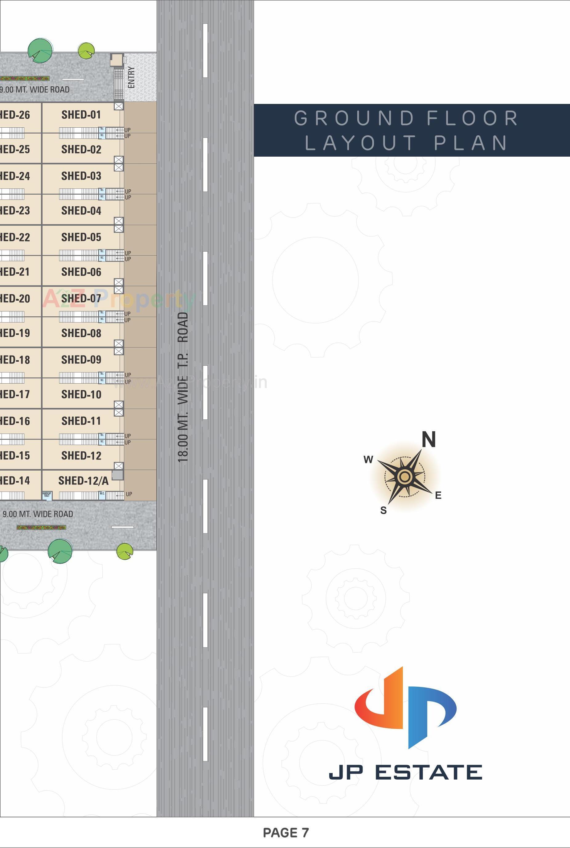 Layout of real estate project J P Estate located at Navapura, Ahmedabad, Gujarat