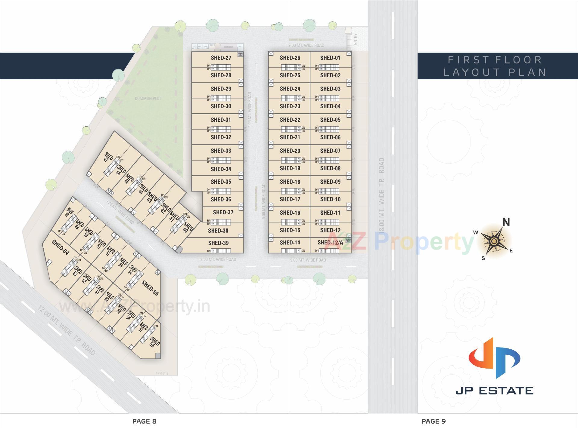 Layout of real estate project J P Estate located at Navapura, Ahmedabad, Gujarat