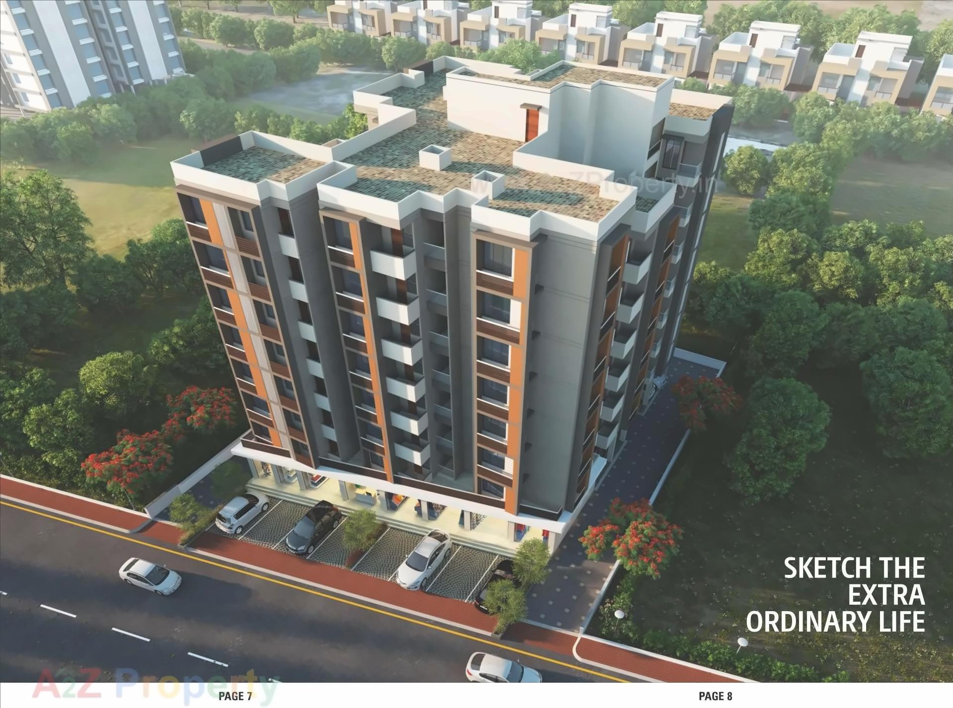 3D Elevation of real estate project Jagannath Residency located at Vatva, Ahmedabad, Gujarat