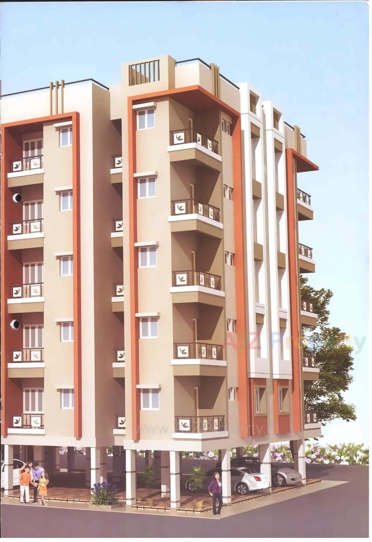 3D Elevation of real estate project Jahnvi Residency located at Ghodasar, Ahmedabad, Gujarat