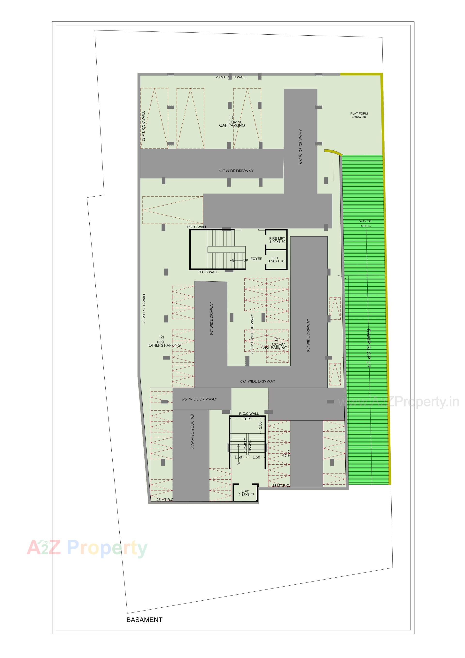 Layout of real estate project Jai Kalindi Apprtment located at Danilimda, Ahmedabad, Gujarat
