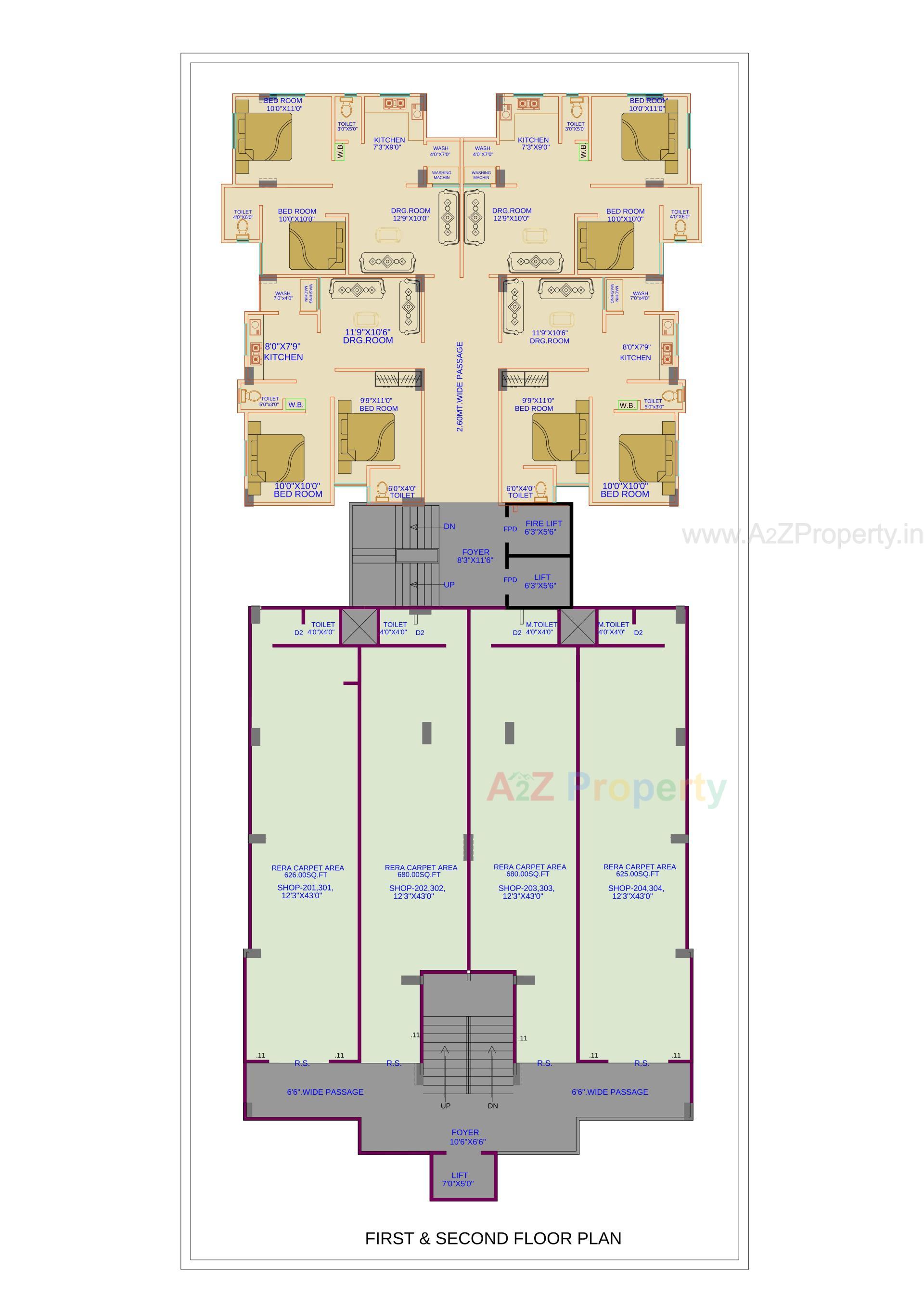 Layout of real estate project Jai Kalindi Apprtment located at Danilimda, Ahmedabad, Gujarat