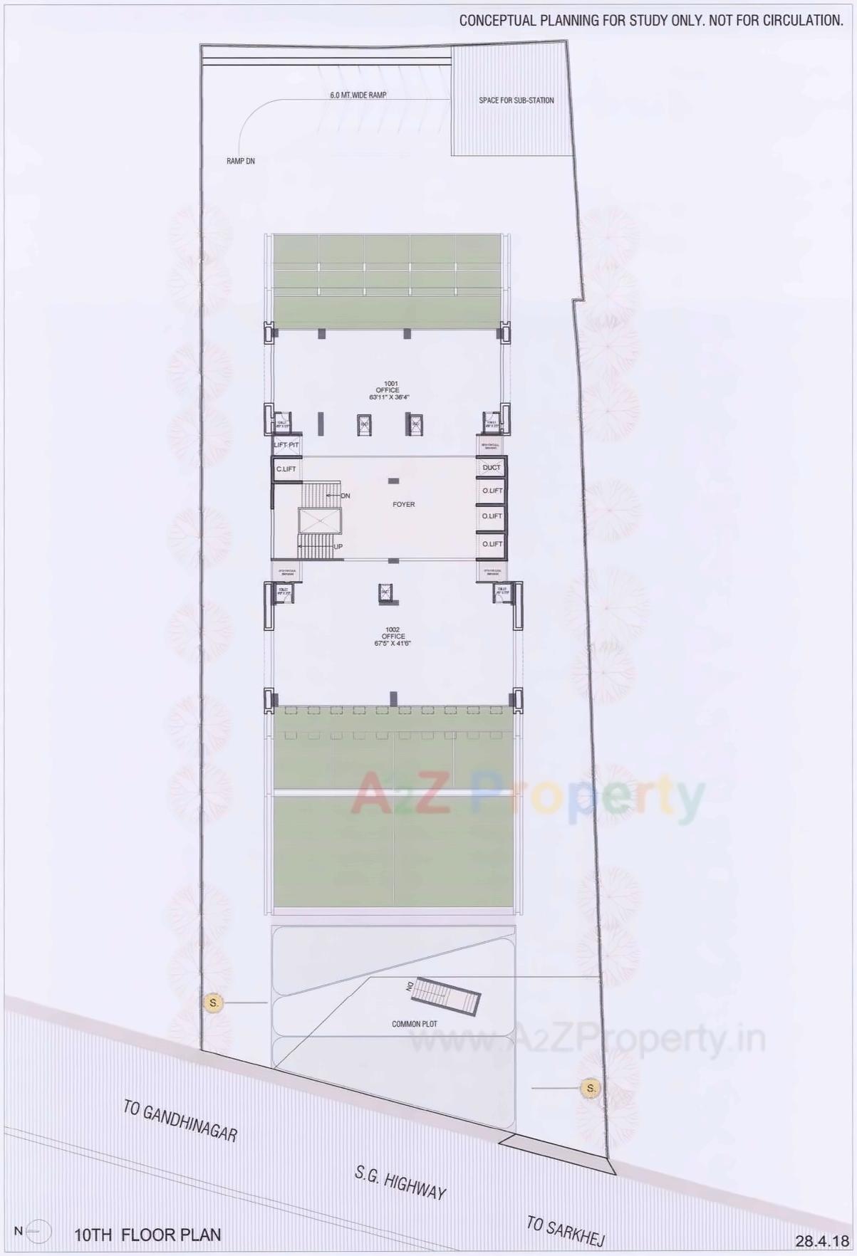 Layout of real estate project Jaihind located at Thaltej, Ahmedabad, Gujarat