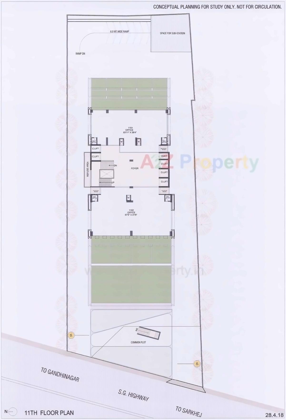 Layout of real estate project Jaihind located at Thaltej, Ahmedabad, Gujarat