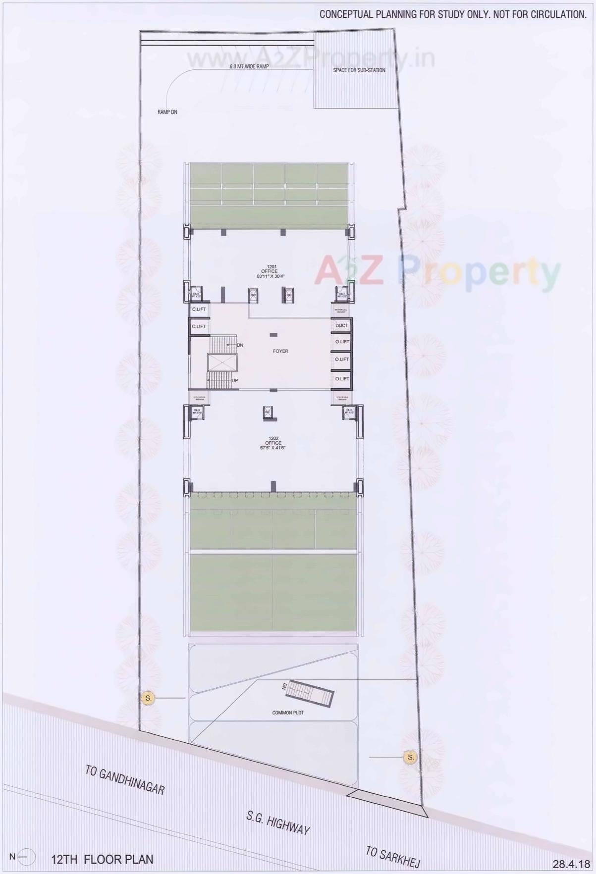 Layout of real estate project Jaihind located at Thaltej, Ahmedabad, Gujarat