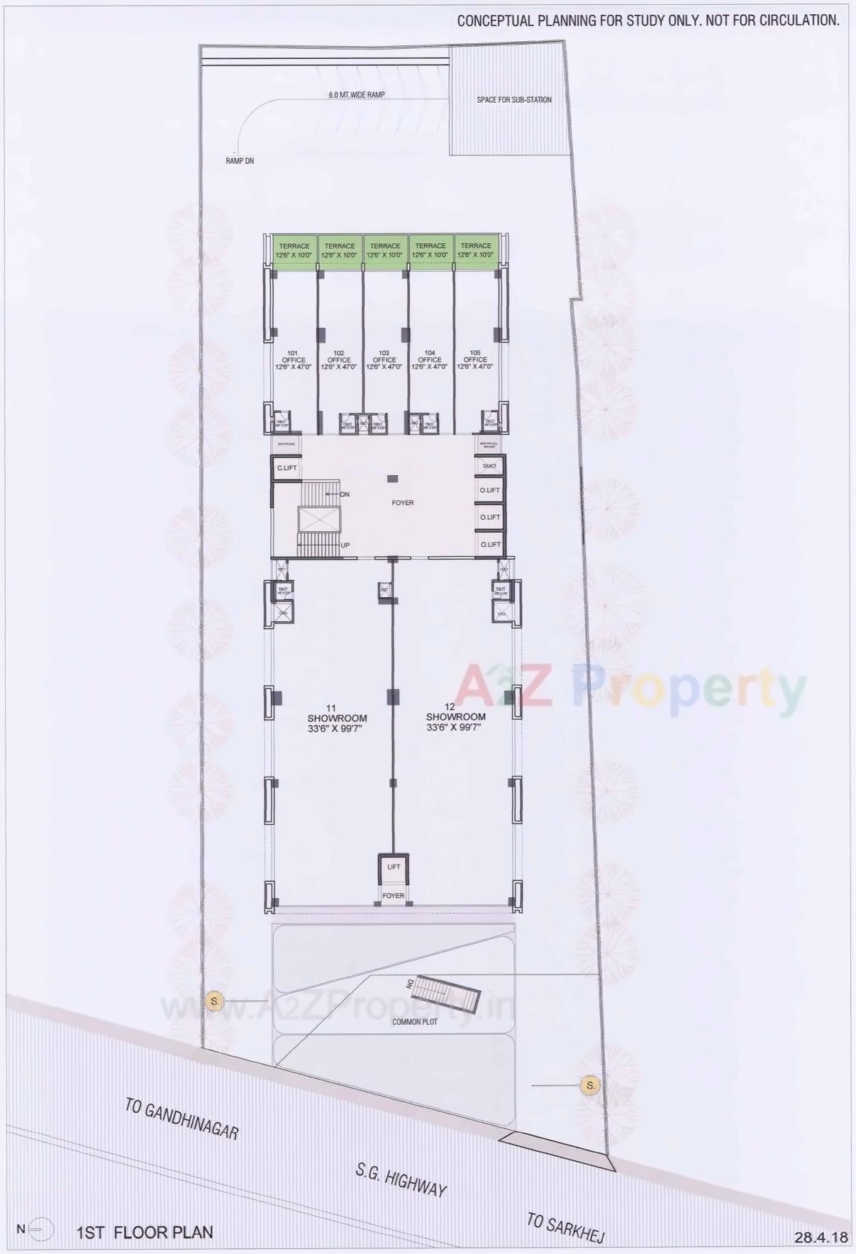 Layout of real estate project Jaihind located at Thaltej, Ahmedabad, Gujarat