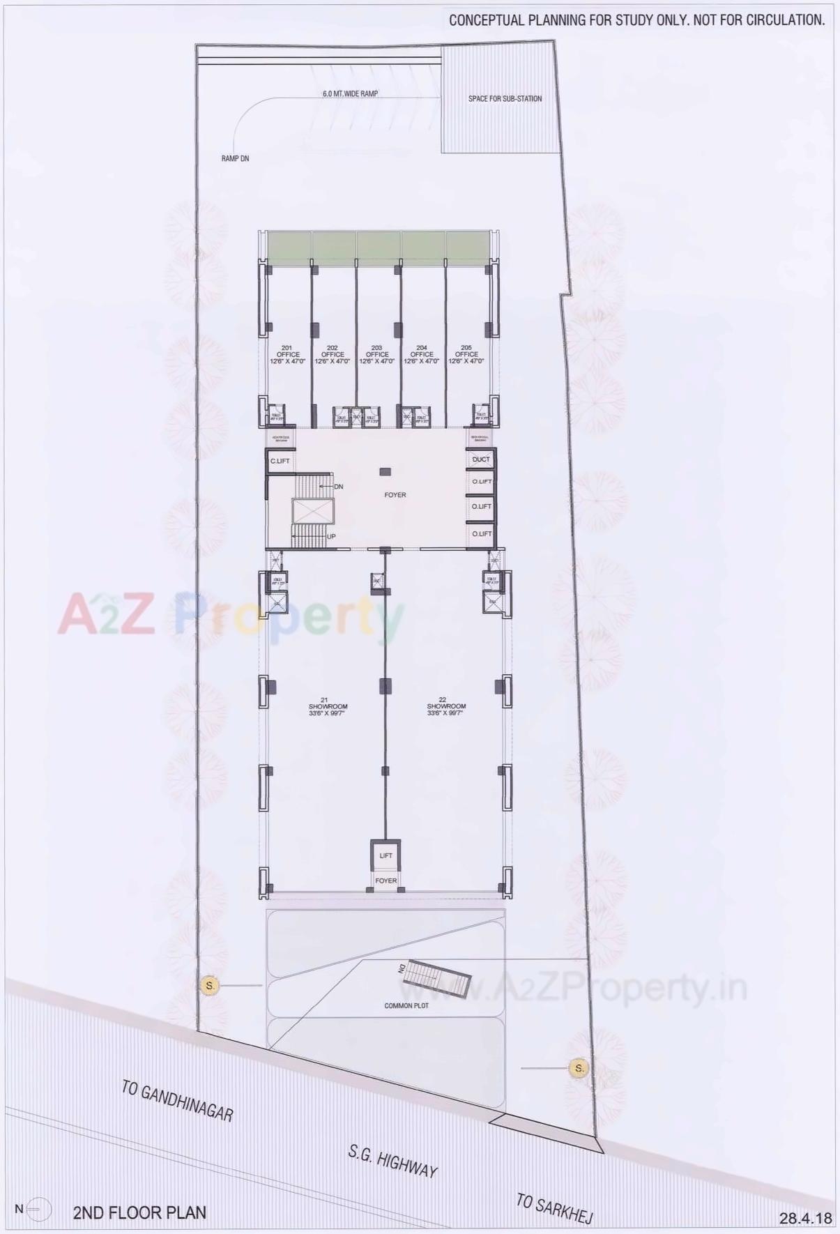 Layout of real estate project Jaihind located at Thaltej, Ahmedabad, Gujarat