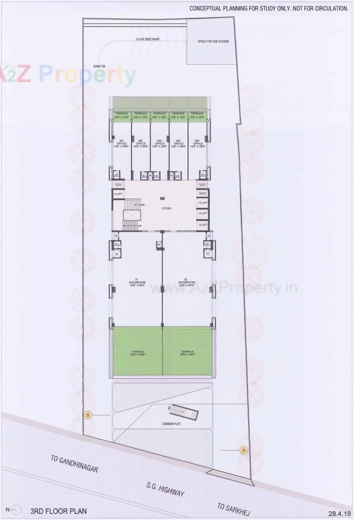 Layout of real estate project Jaihind located at Thaltej, Ahmedabad, Gujarat