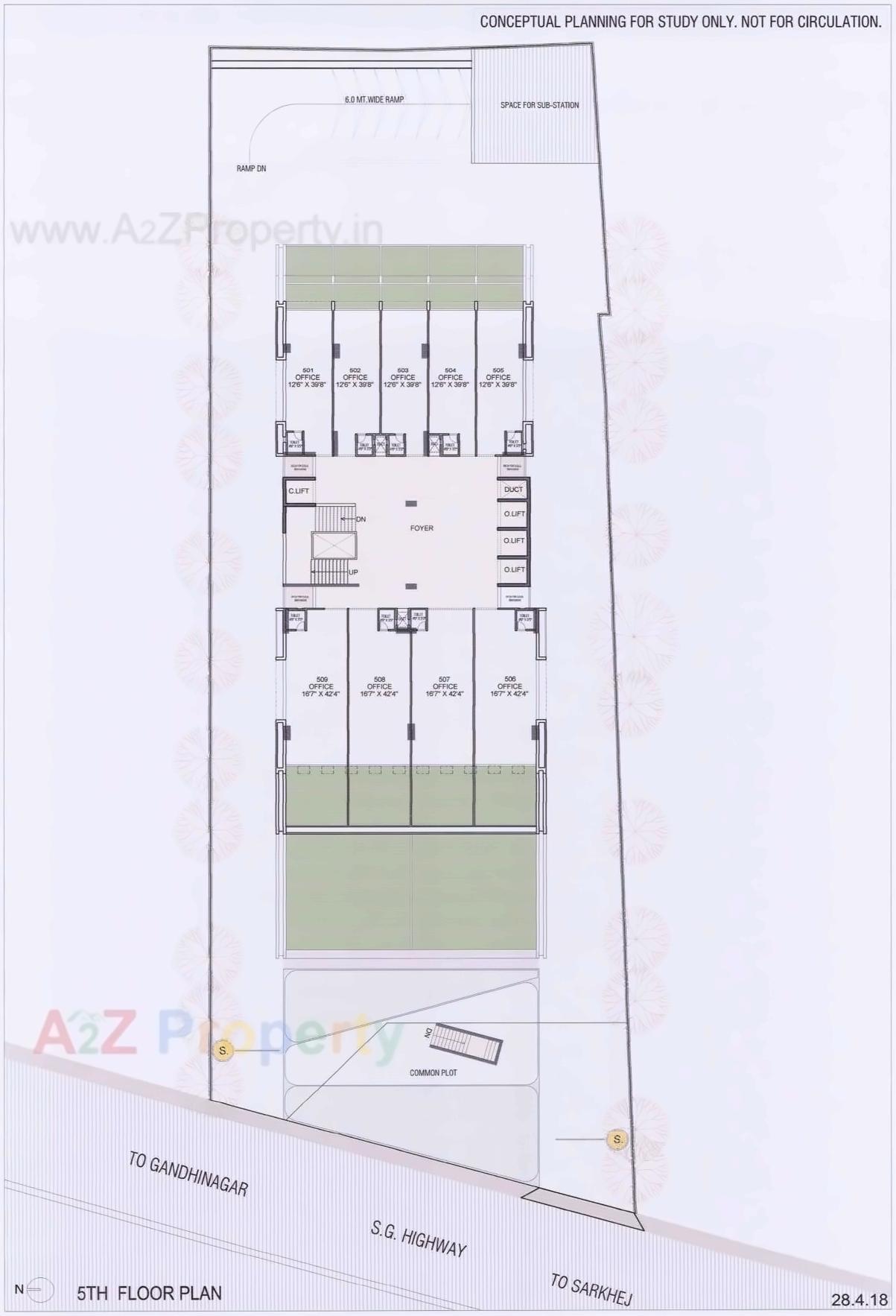 Layout of real estate project Jaihind located at Thaltej, Ahmedabad, Gujarat