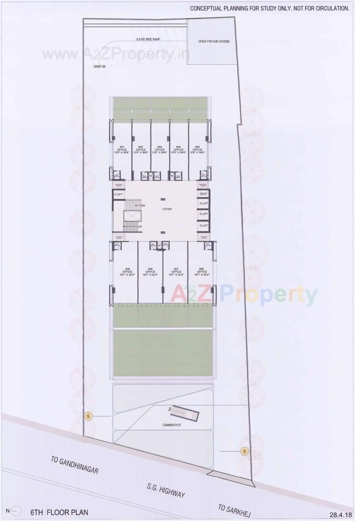 Layout of real estate project Jaihind located at Thaltej, Ahmedabad, Gujarat