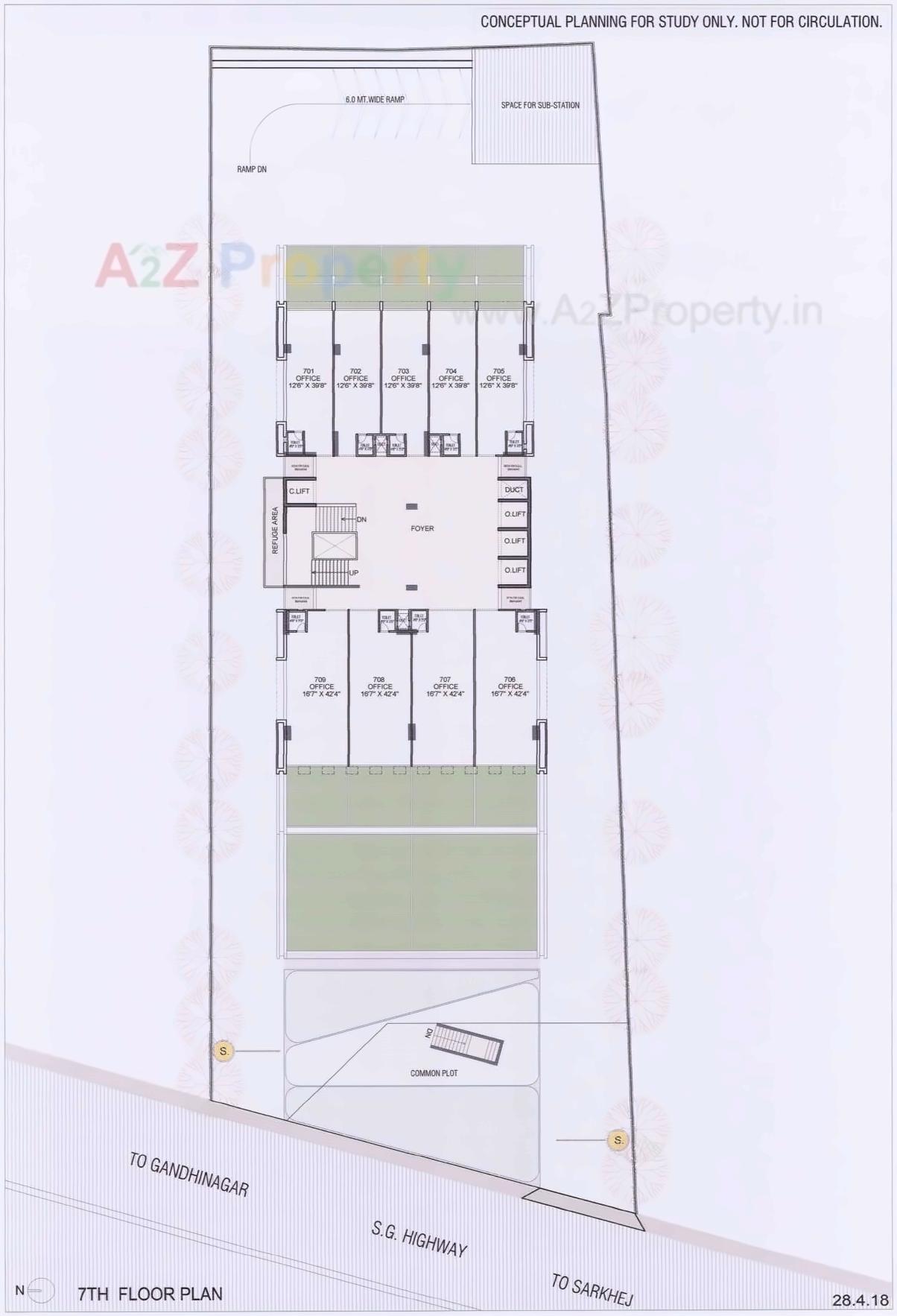 Layout of real estate project Jaihind located at Thaltej, Ahmedabad, Gujarat