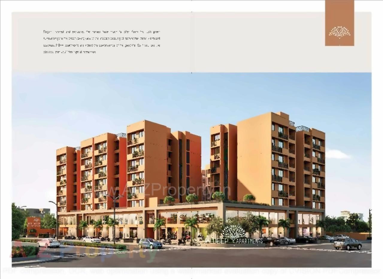 3D Elevation of real estate project Jaldeep Apartments located at Sanand, Ahmedabad, Gujarat