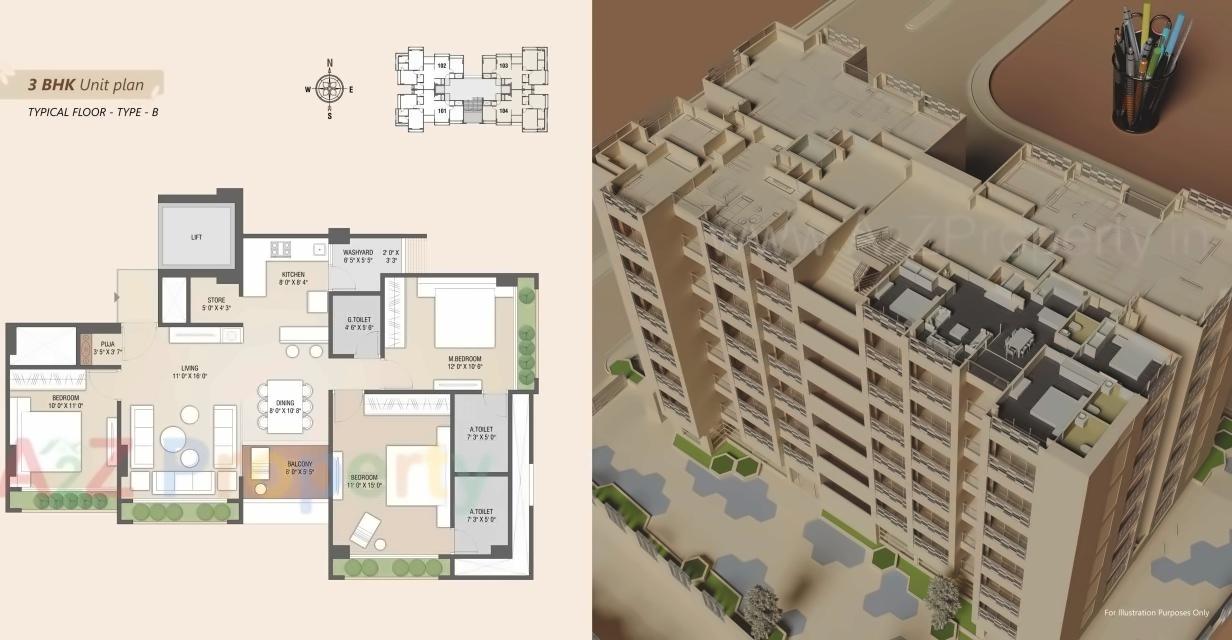 Layout of real estate project Jaldeep Florence located at Ahmedabad, Ahmedabad, Gujarat