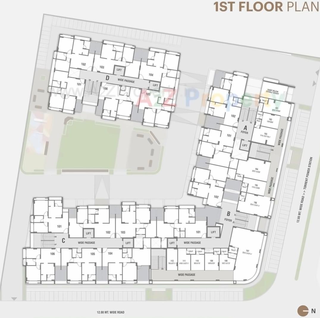 Layout of real estate project Jaldeep Icon Two located at Vejalpur, Ahmedabad, Gujarat