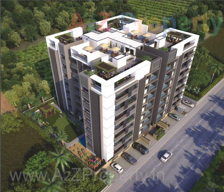 3D Elevation of real estate project Jaldeep Vertex located at Ambli, Ahmedabad, Gujarat