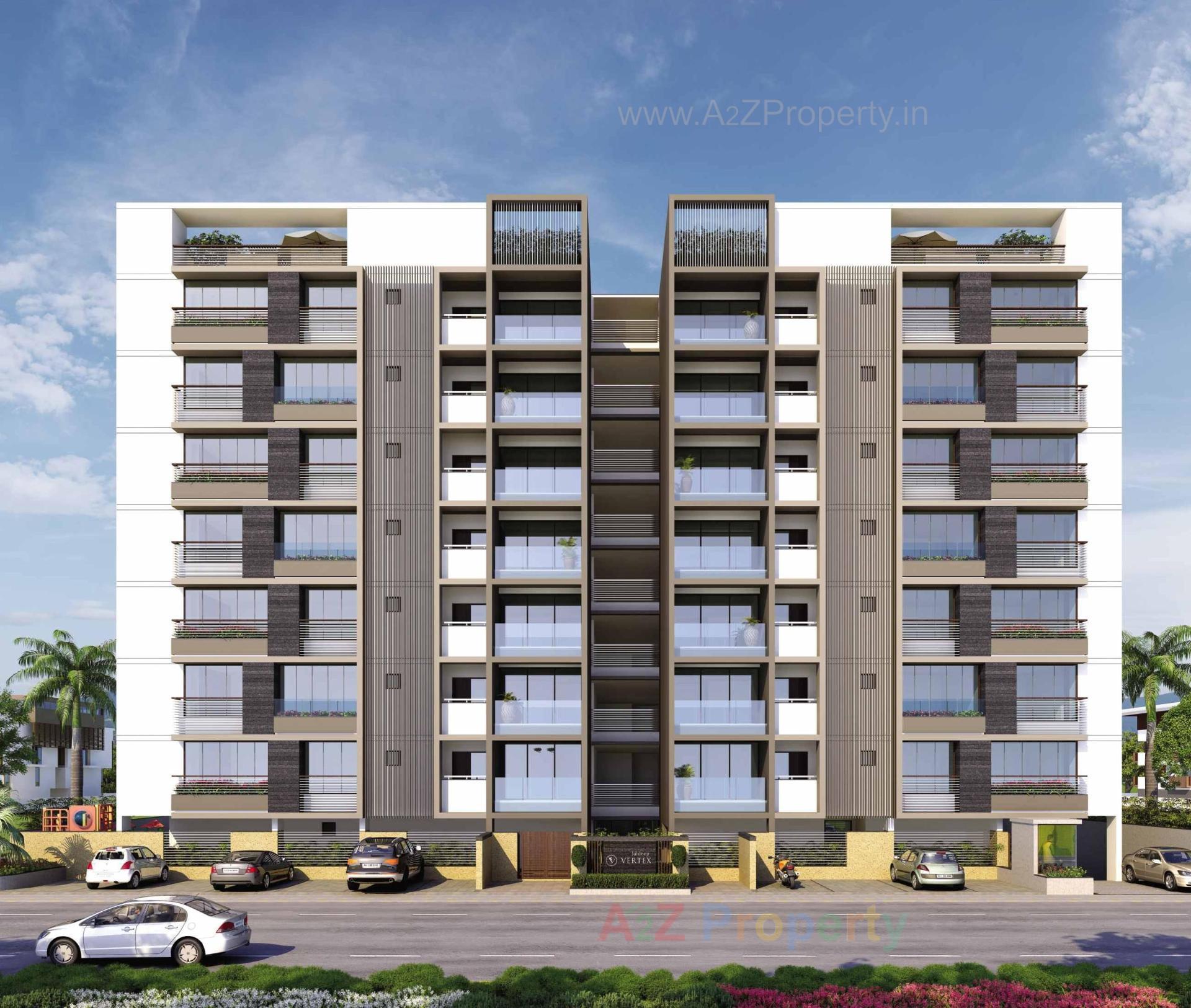 3D Elevation of real estate project Jaldeep Vertex located at Ambli, Ahmedabad, Gujarat