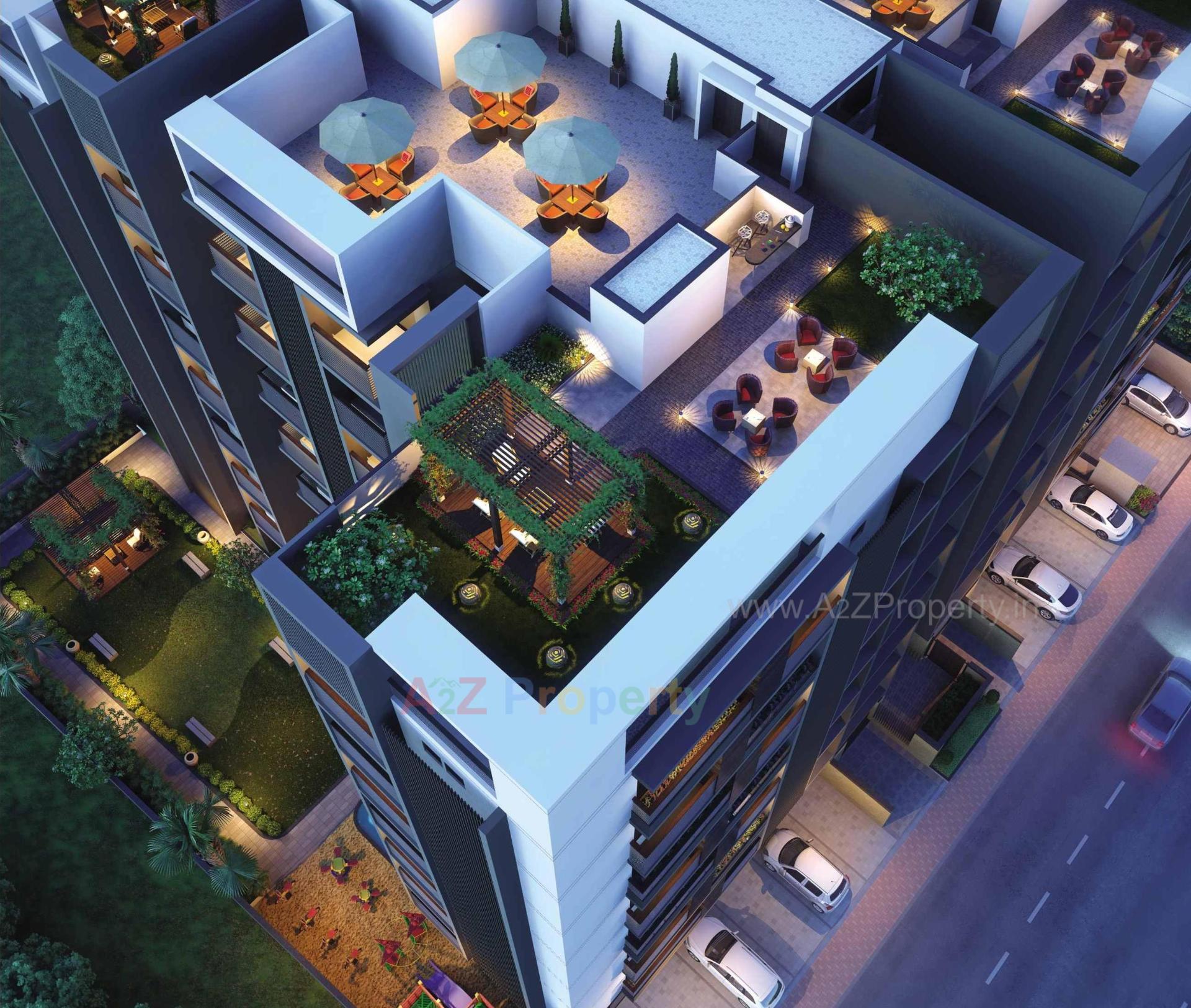 3D Elevation of real estate project Jaldeep Vertex located at Ambli, Ahmedabad, Gujarat